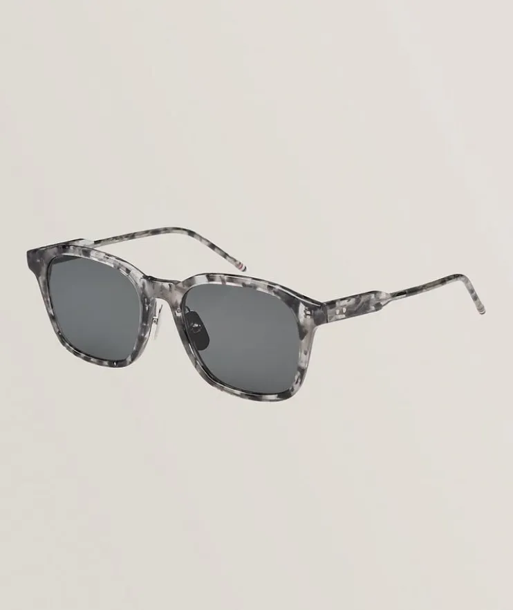 Tortoiseshell Acetate Rectangular Sunglasses