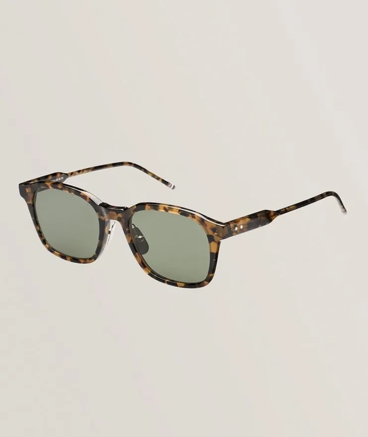 Tortoiseshell Acetate Rectangular Sunglasses