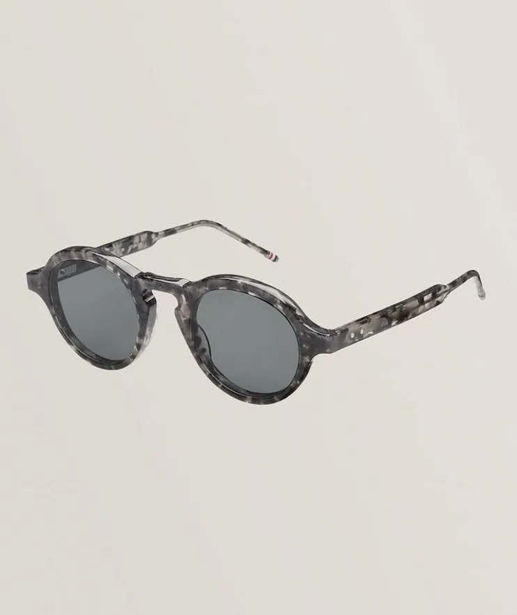 Tortoiseshell Acetate Round Sunglasses