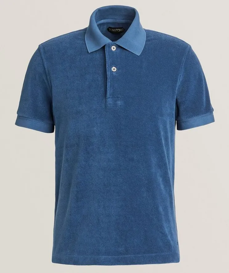 Towelling Cotton-Blend Polo