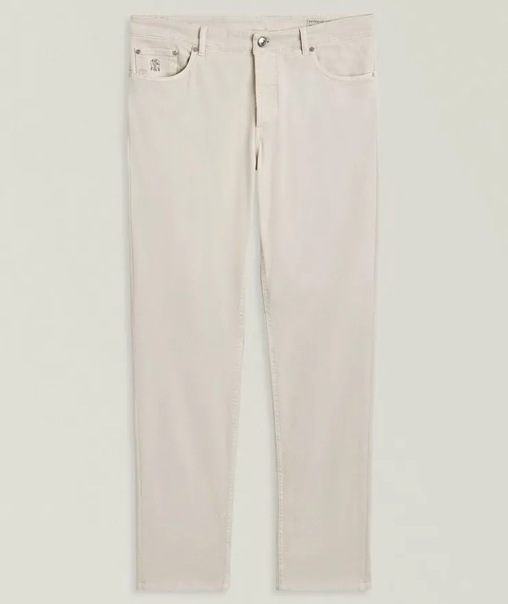 Traditional-Fit Denim Five Pocket Pants