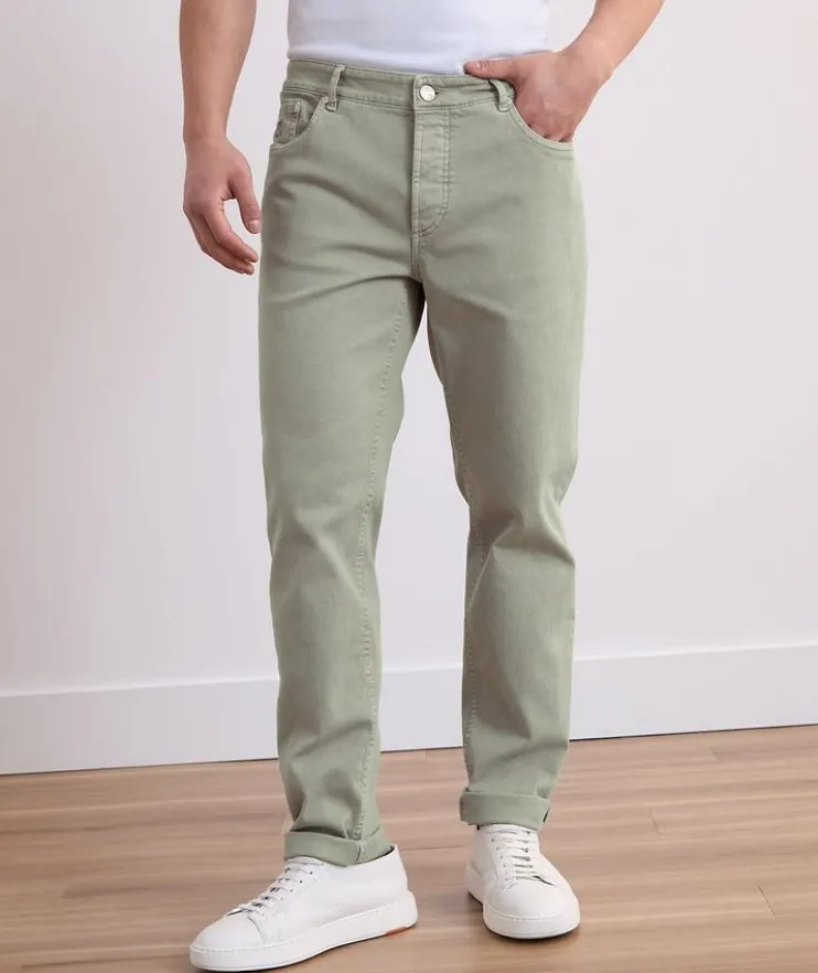 Traditional-Fit Denim Five-Pocket Pants