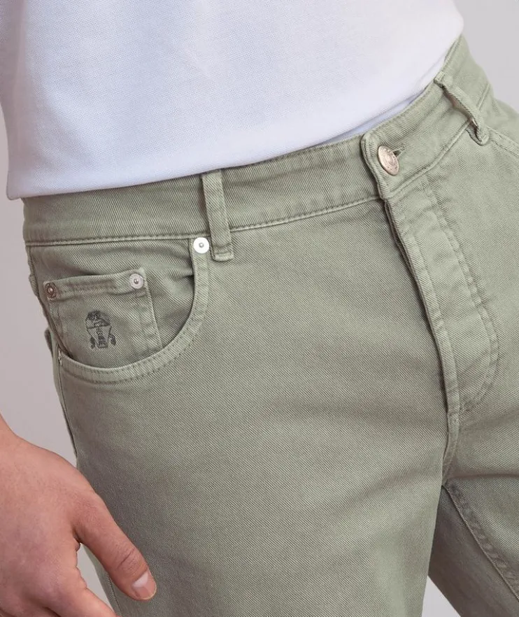 Traditional-Fit Denim Five-Pocket Pants