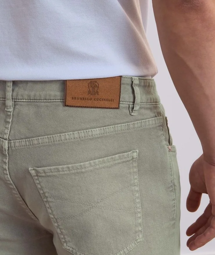 Traditional-Fit Denim Five-Pocket Pants