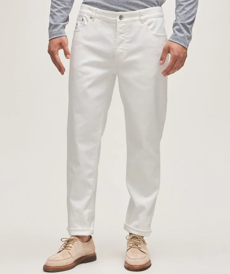 Traditional-Fit Overdyed Stretch Denim Pants