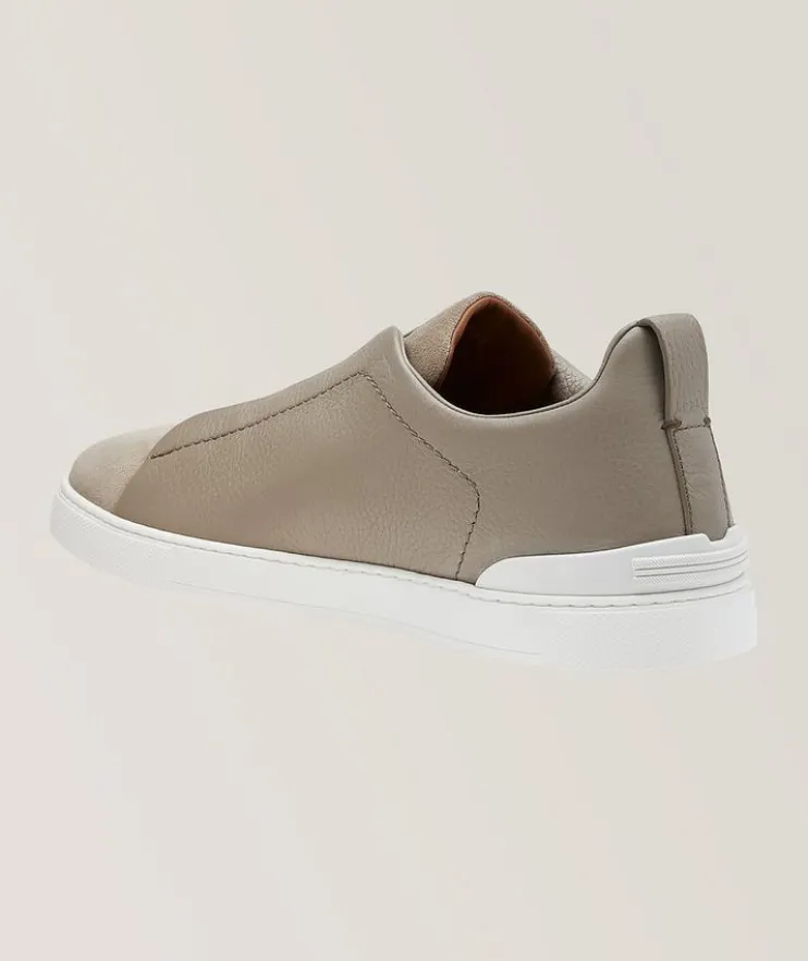 Triple Stitch Leather & Suede Sneakers