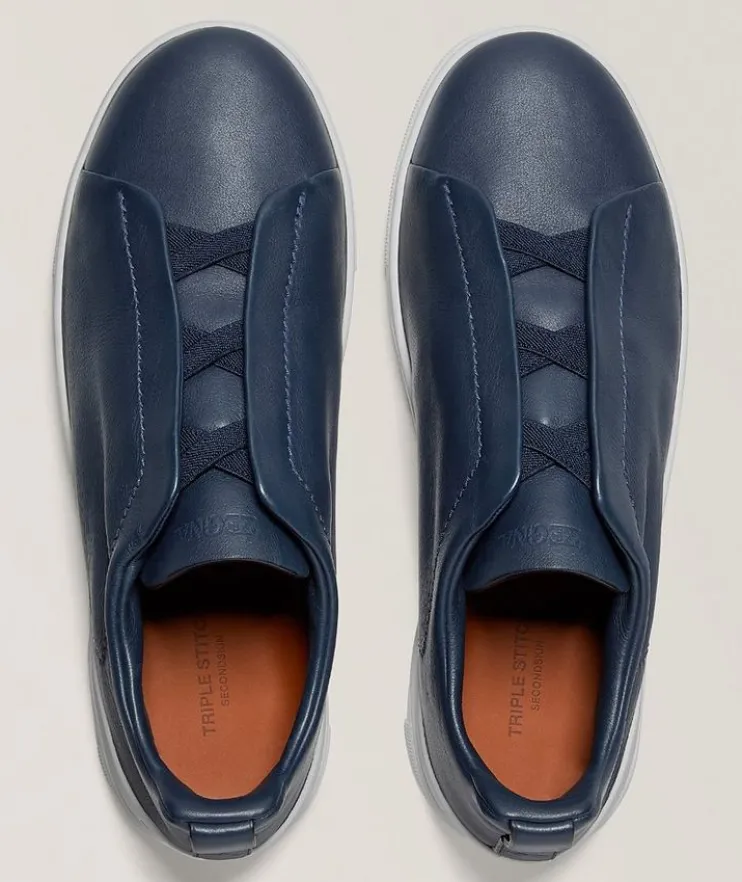 Triple Stitch SECONDSKIN Leather Sneakers