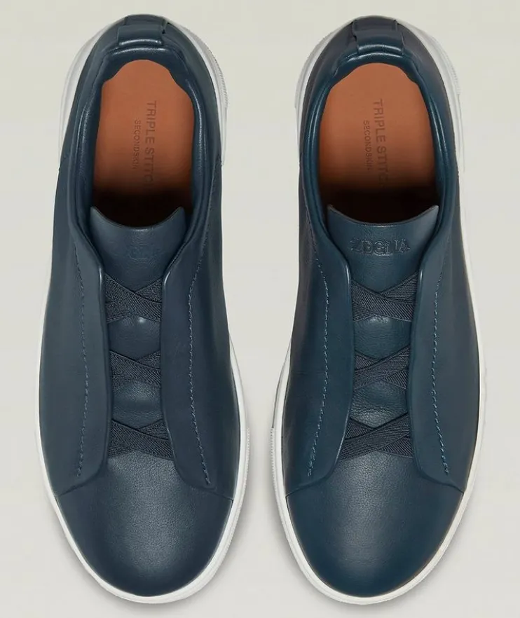 Triple Stitch SECONDSKIN Leather Sneakers