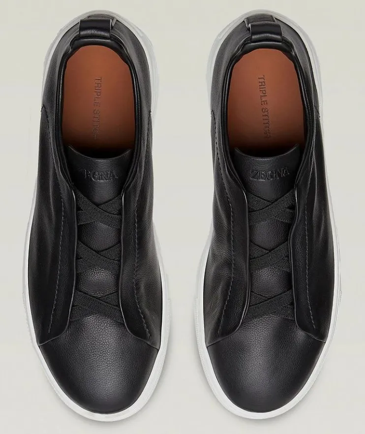 Triple Stitch SECONDSKIN Leather Sneakers