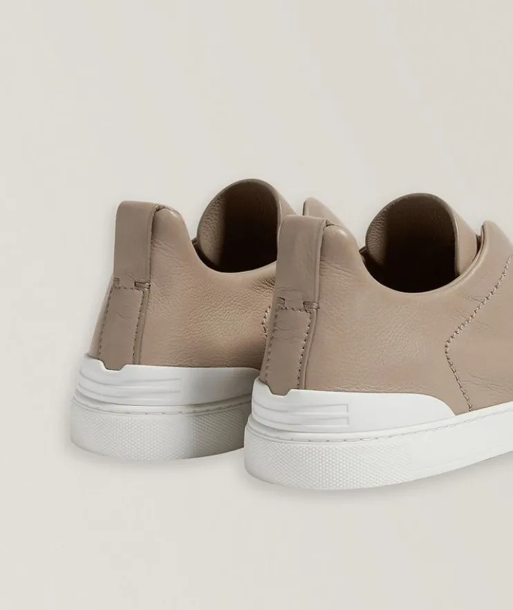 Triple Stitch SECONDSKIN Leather Sneakers