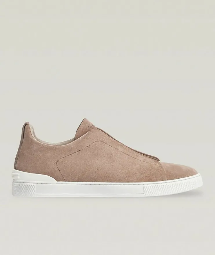 Triple Stitch Suede Sneakers