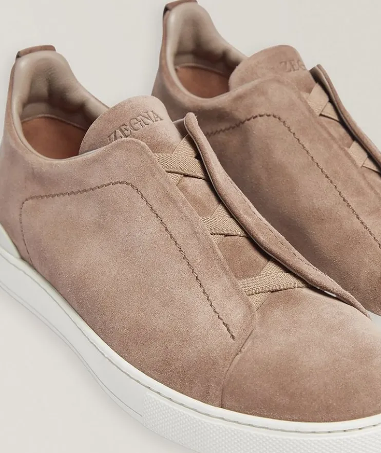 Triple Stitch Suede Sneakers