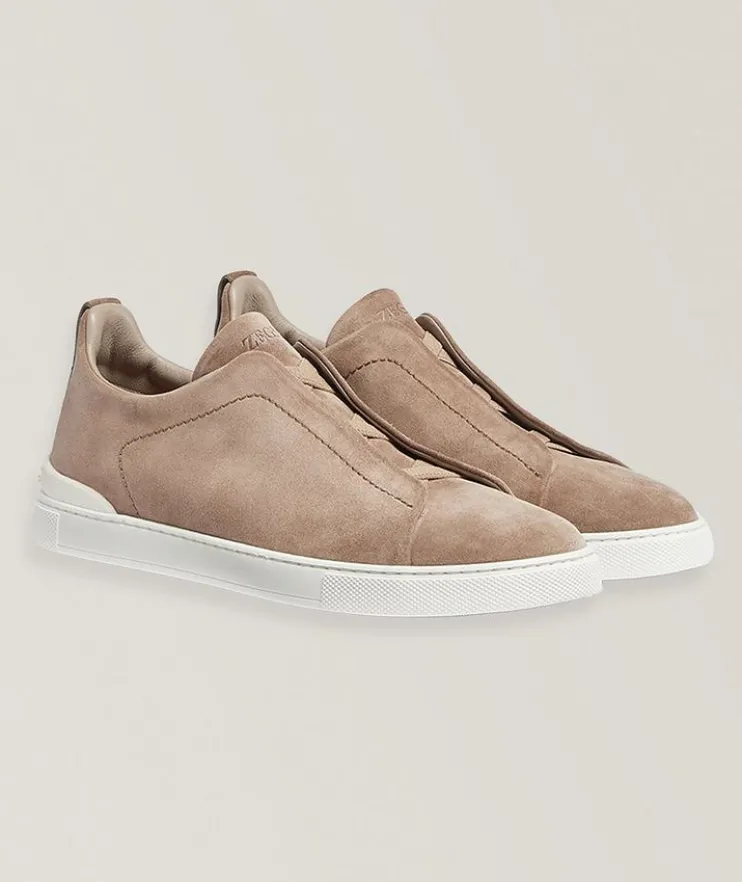 Triple Stitch Suede Sneakers