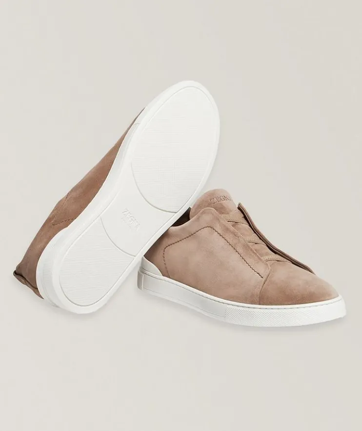 Triple Stitch Suede Sneakers