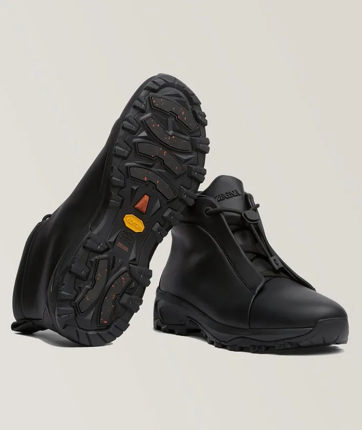 Triple Stitch Vetta Leather High-Top Sneakers