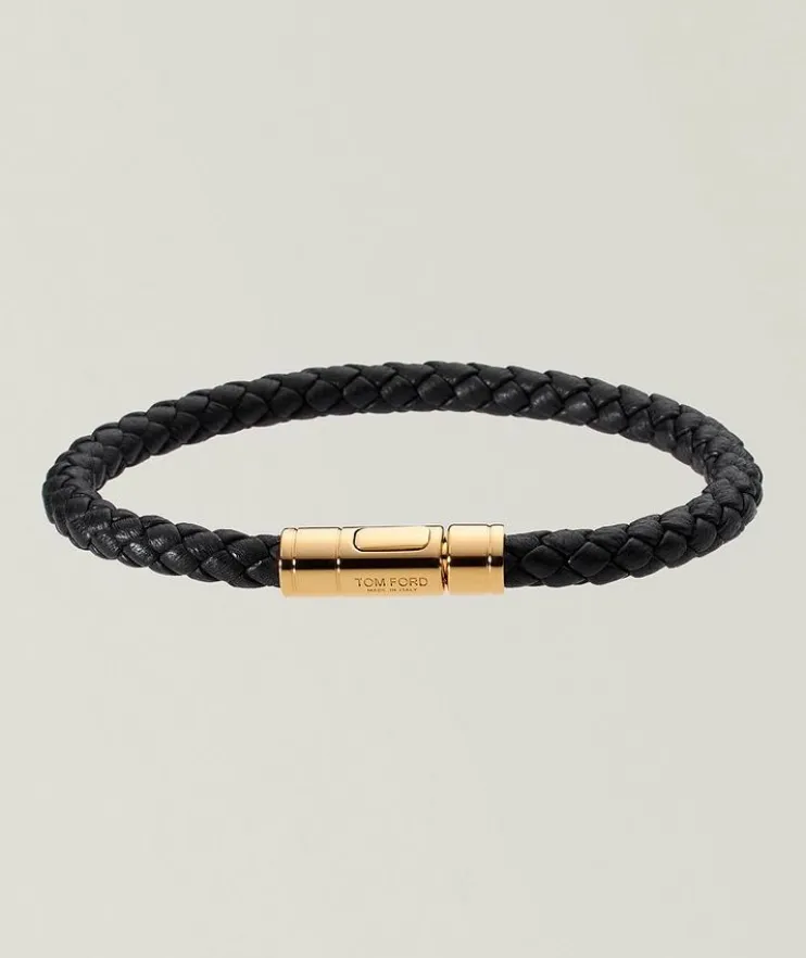 Tubular Braided Leather Bracelet