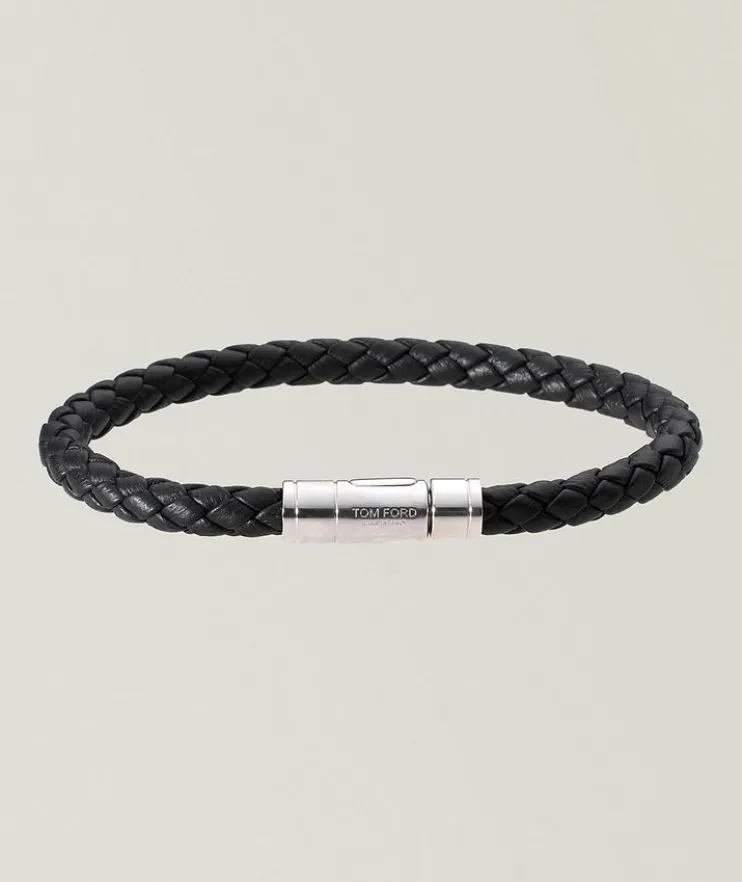 Tubular Braided Leather Bracelet