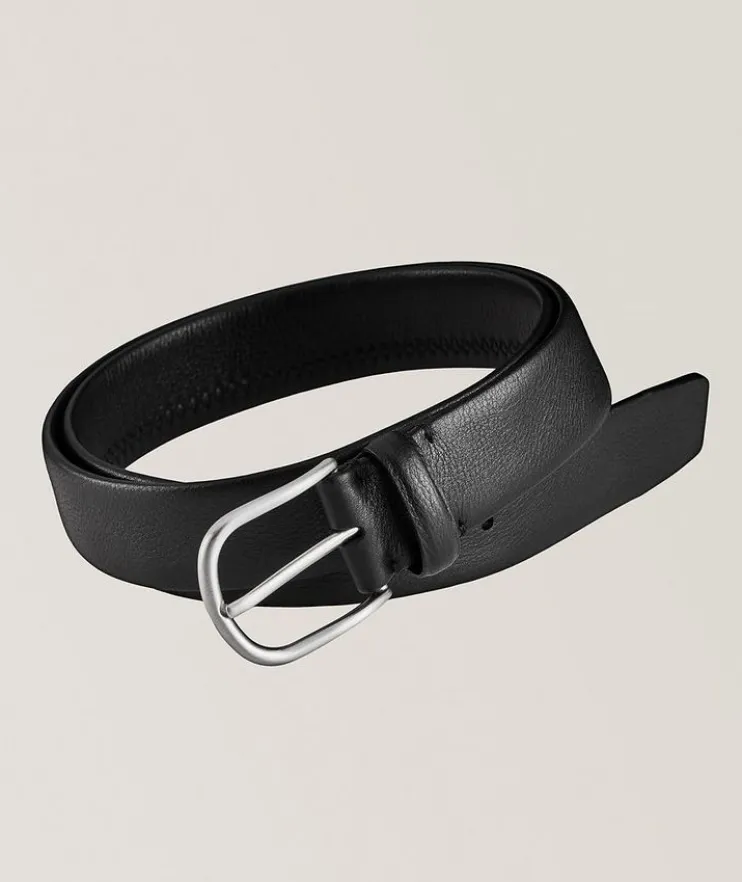 Tubular Smooth Leather Belt