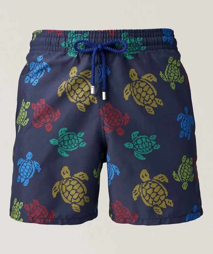 Turtle Print Swim Trunks
