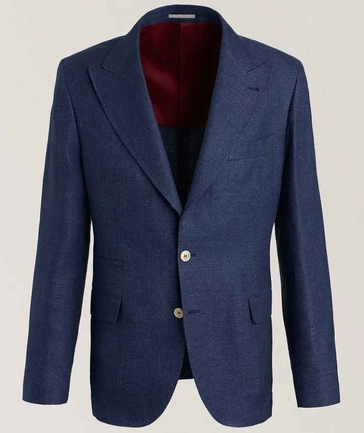 Twill Linen, Wool & Silk Sport Jacket