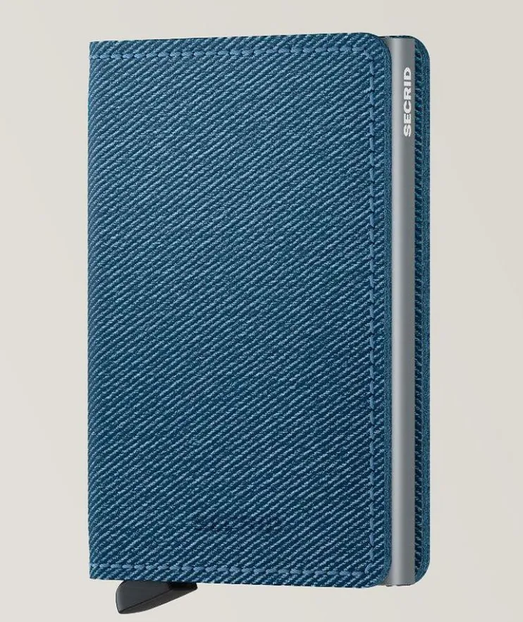 Twill Textured Twist Jeans Slim Wallet