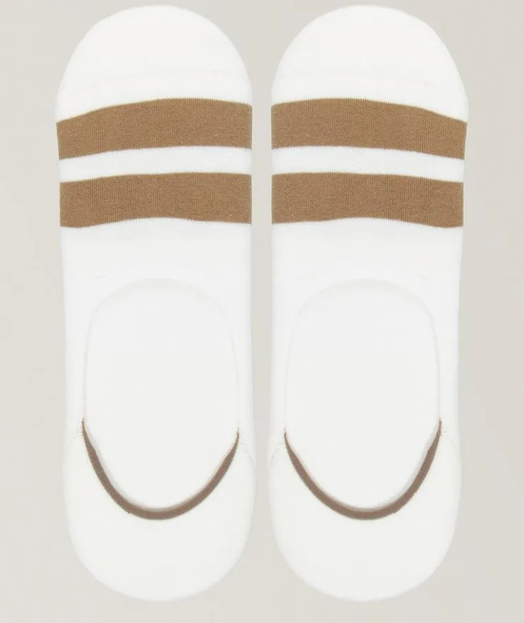 Two-Pack Honoko No-Show Stripe Socks