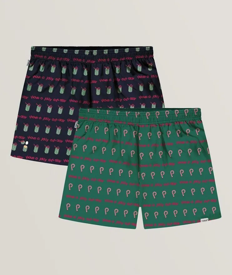 Two-Pack Jolly Cotton Boxer Briefs