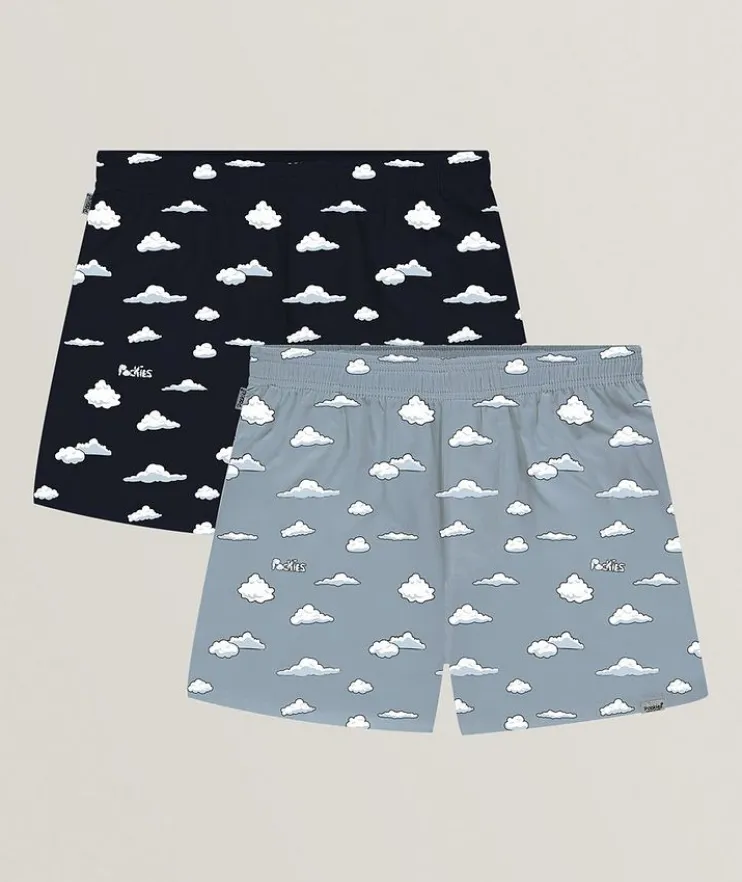 Two-Pack Mixed Cloudy Cotton Boxer Briefs