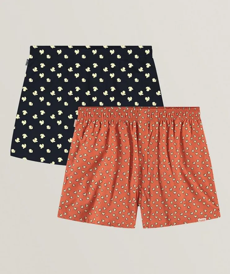 Two-Pack Popcorn Cotton Boxer Briefs
