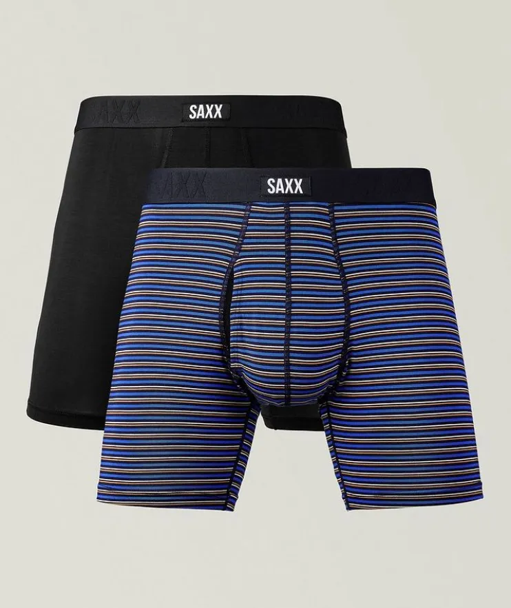 Two-Pack Railroad Stripe Boxer Briefs