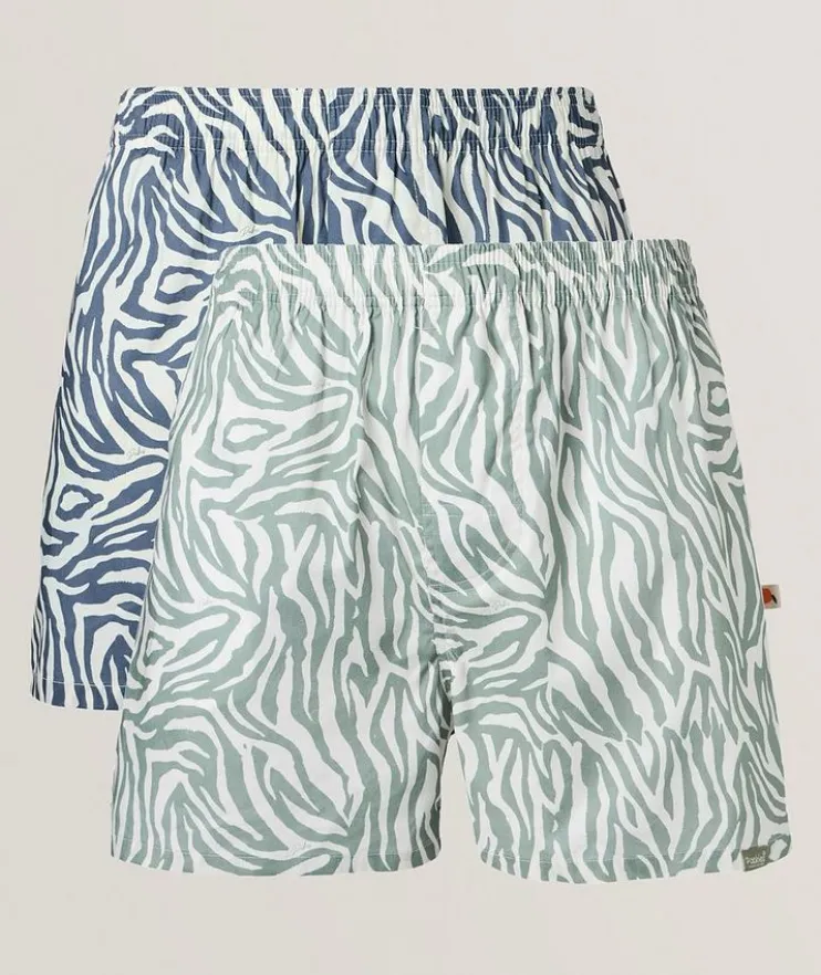 Two-Pack Zebra Cotton Boxers