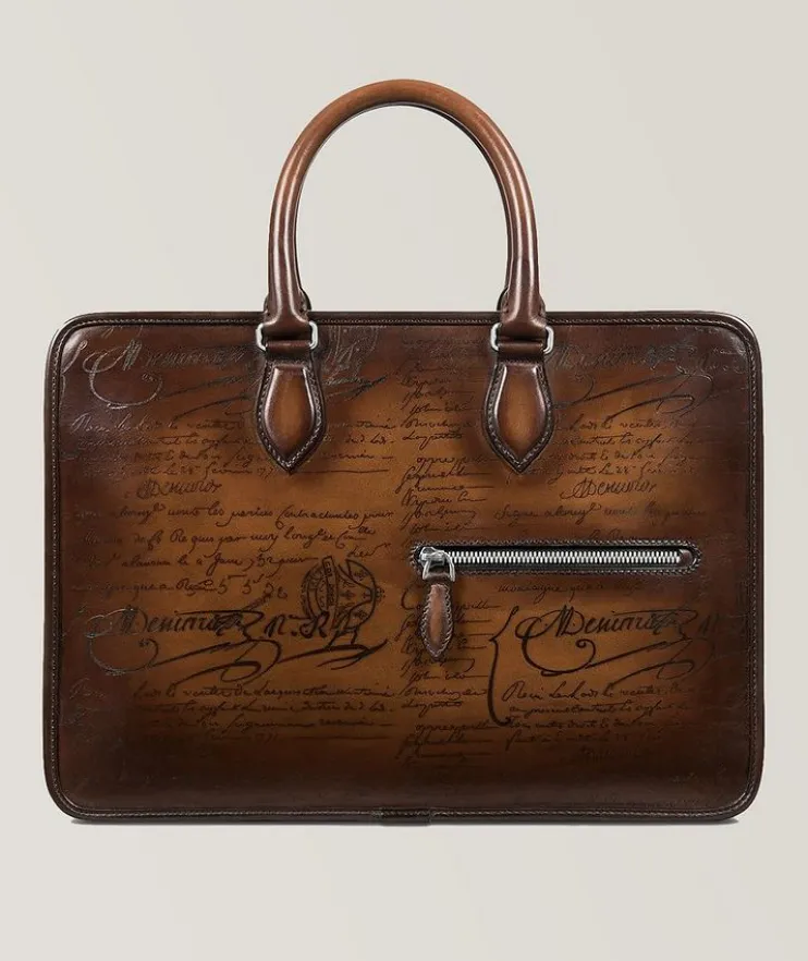 Un Jour Mini Scritto Leather Briefcase