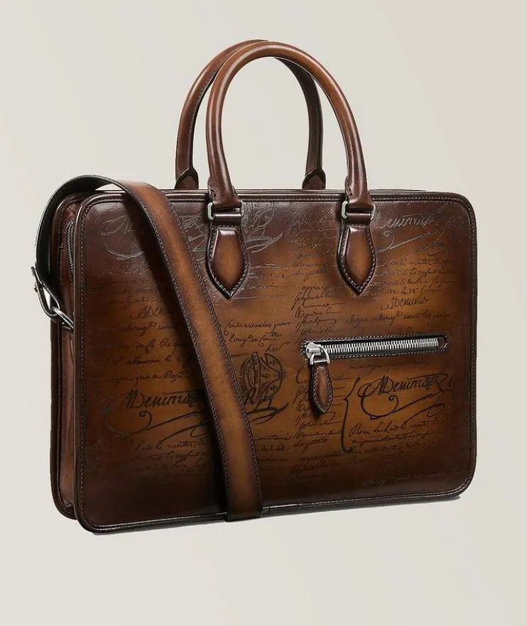 Un Jour Mini Scritto Leather Briefcase