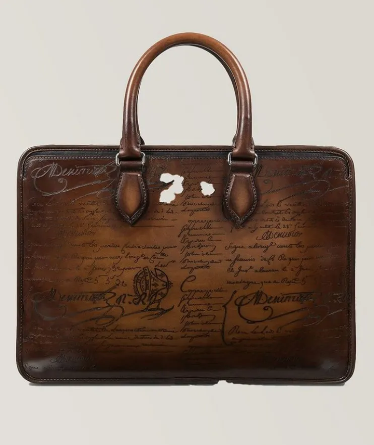 Un Jour Mini Scritto Leather Briefcase