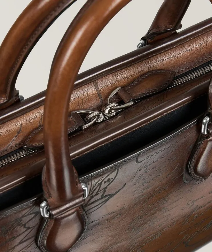 Un Jour Mini Scritto Leather Briefcase