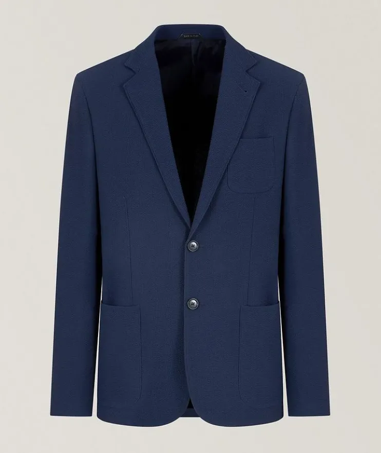 Upton Line Seersucker Virgin Wool Sport Jacket