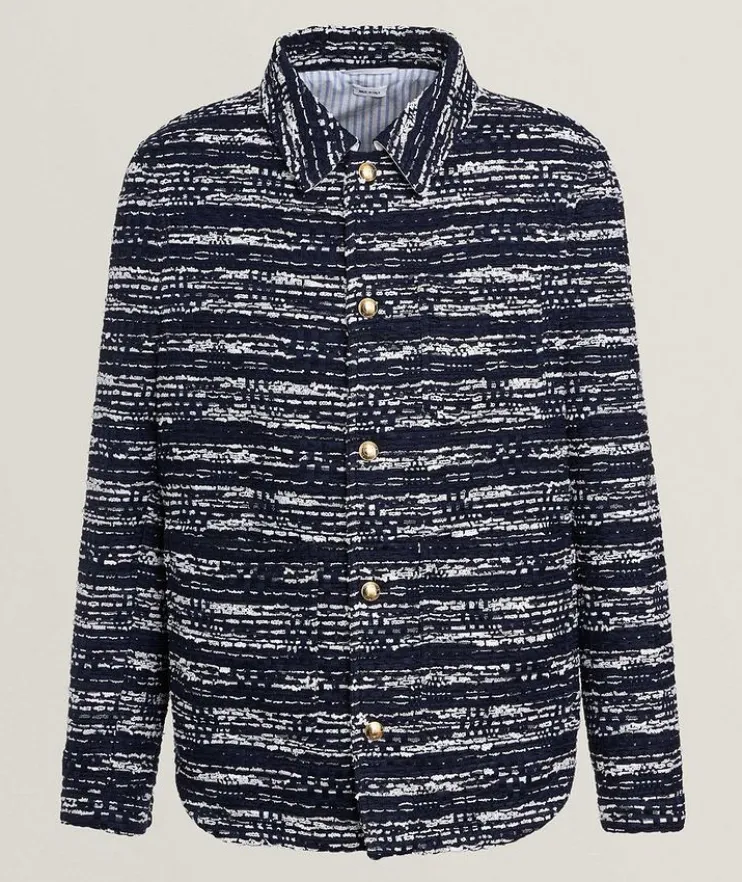 Utility Mélange Tulle Yarn Tweed Overshirt