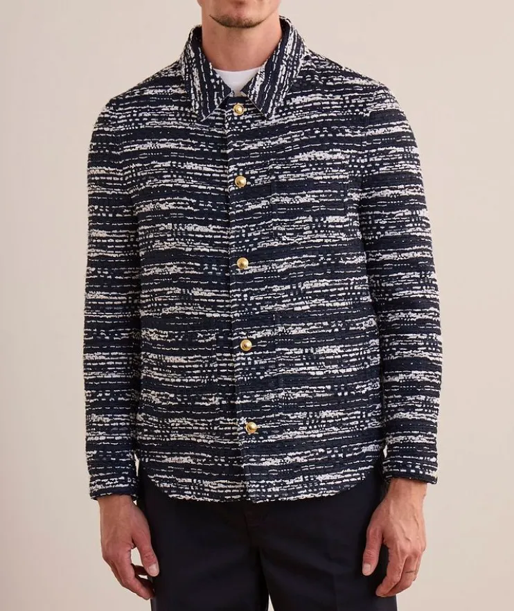 Utility Mélange Tulle Yarn Tweed Overshirt