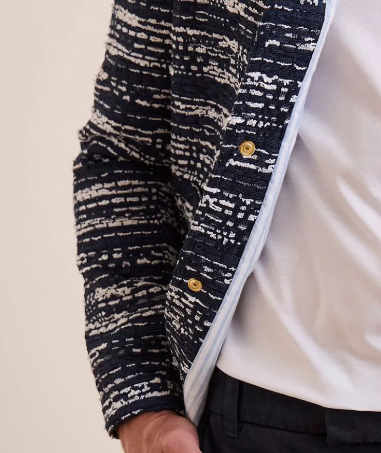 Utility Mélange Tulle Yarn Tweed Overshirt