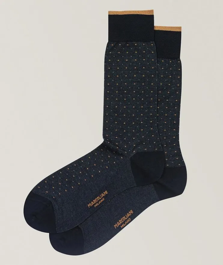 Varese Pindot Cotton-Blend Socks
