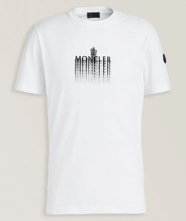 Vibrating Text Logo Cotton T-Shirt