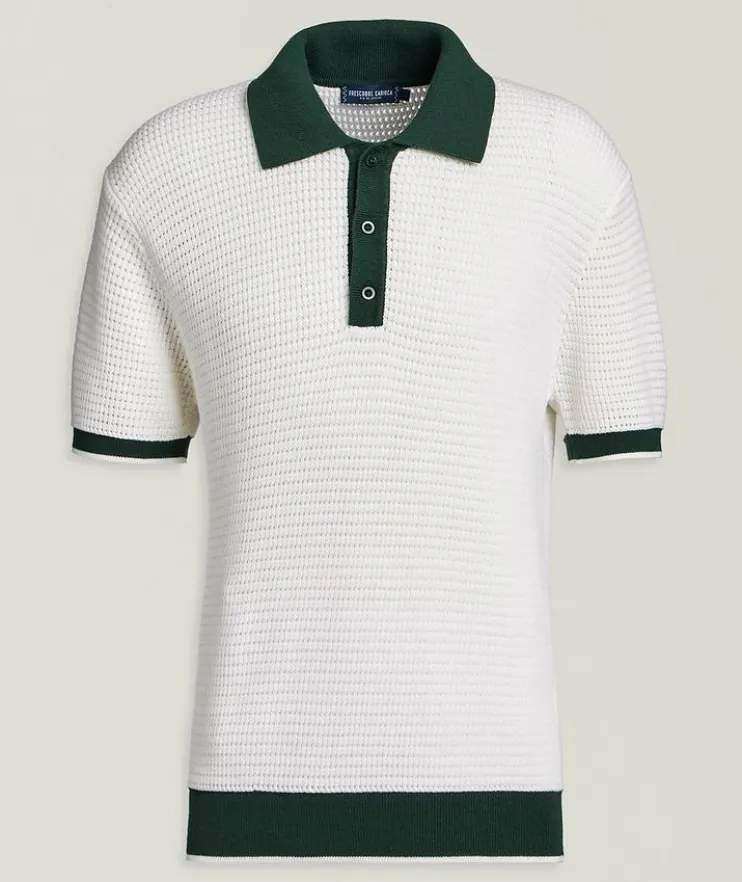 Vidal Cotton Crochet Polo