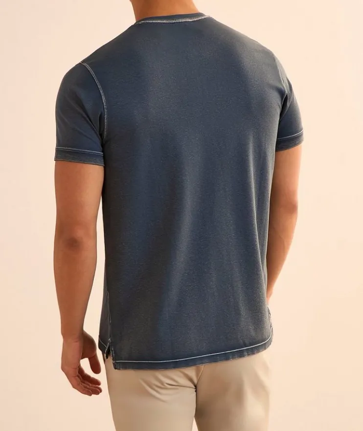 Vintage Wash Pima Cotton-Blend Henley
