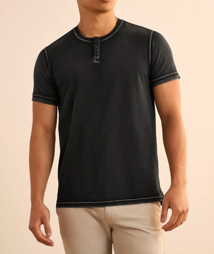Vintage Wash Pima Cotton-Blend Henley
