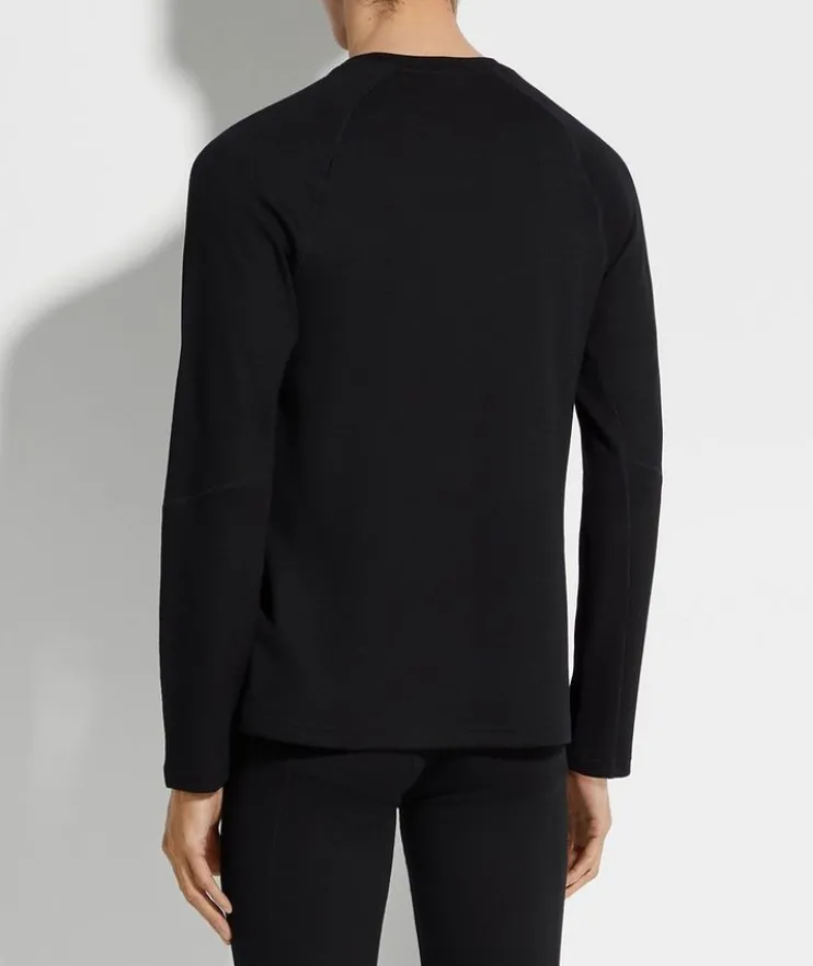 Virgin Wool Long-Sleeve Raglan T-Shirt