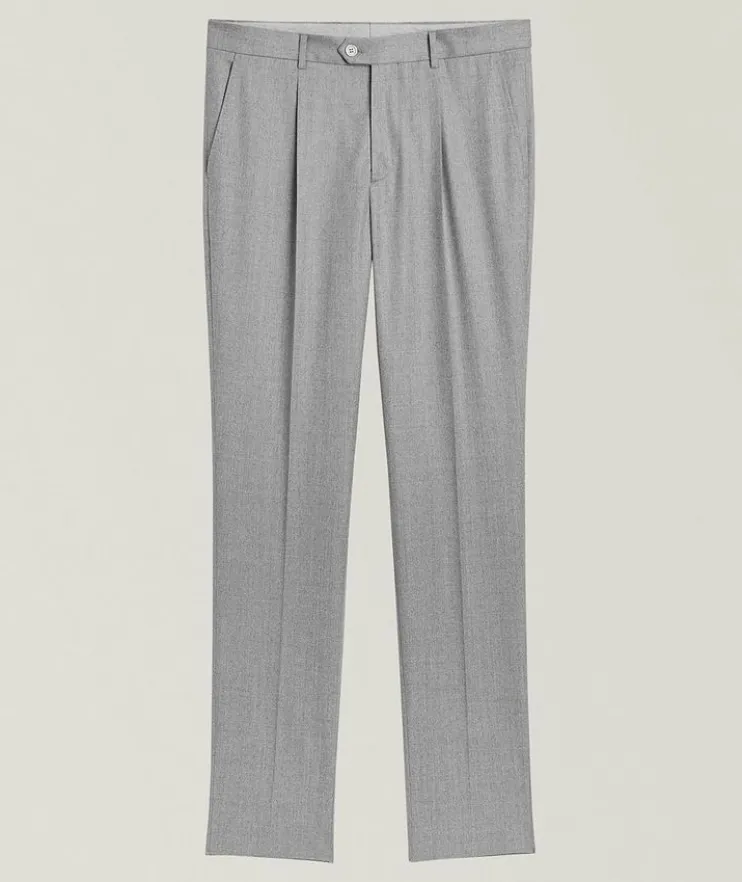 Virgin Wool Pleated Pants