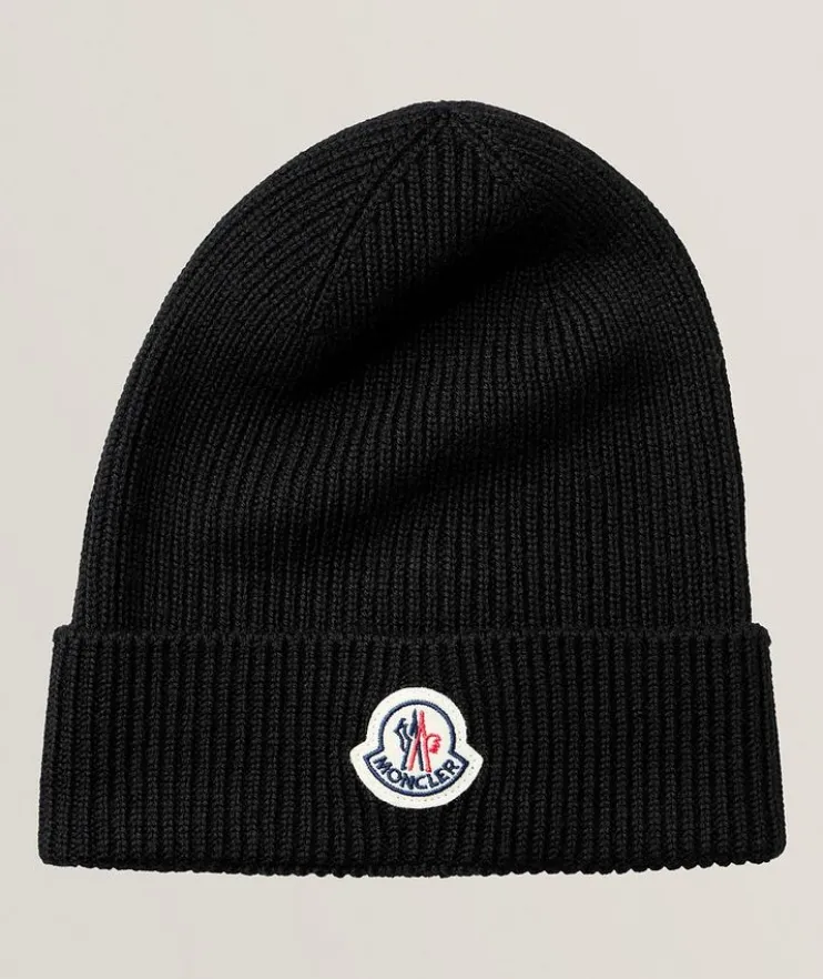 Virgin Wool Ribbed Knit Toque