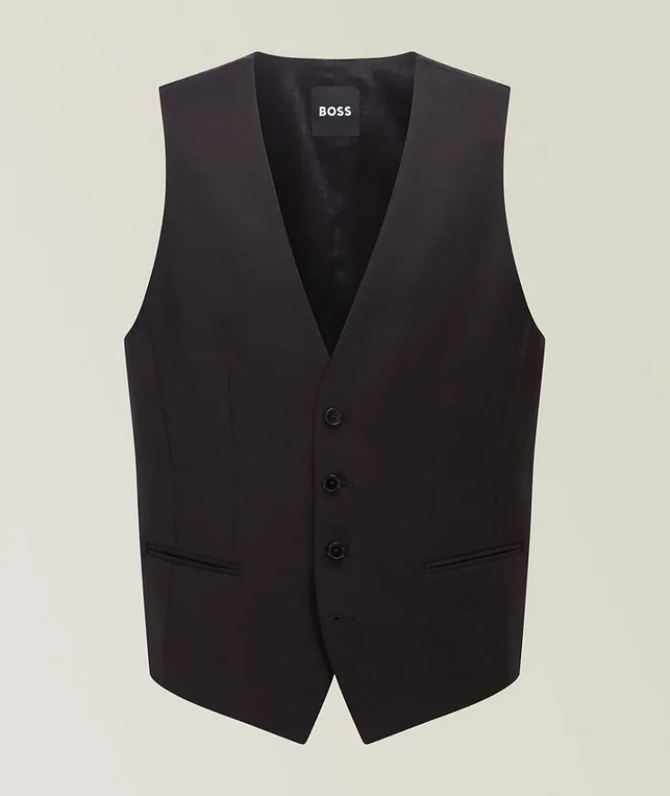 Virgin Wool Serge Waistcoat