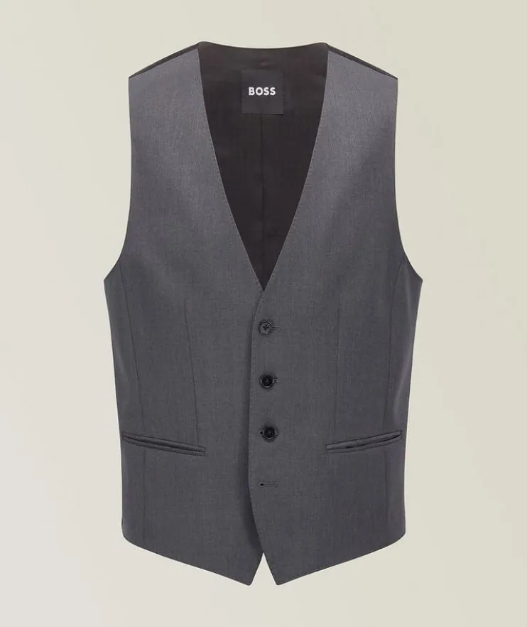Virgin Wool Serge Waistcoat