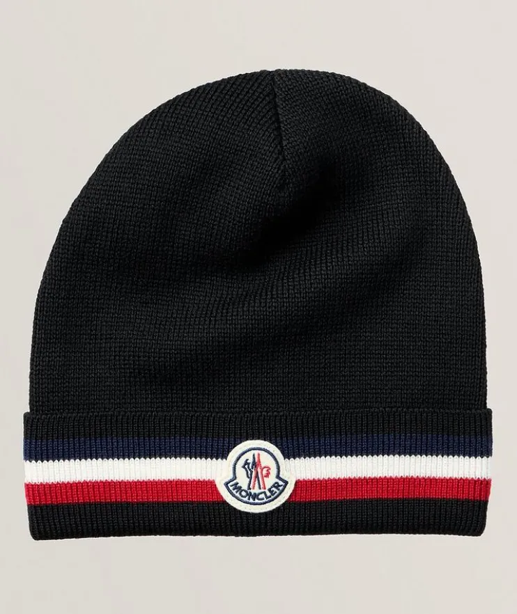 Virgin Wool Tri-Stripe Toque